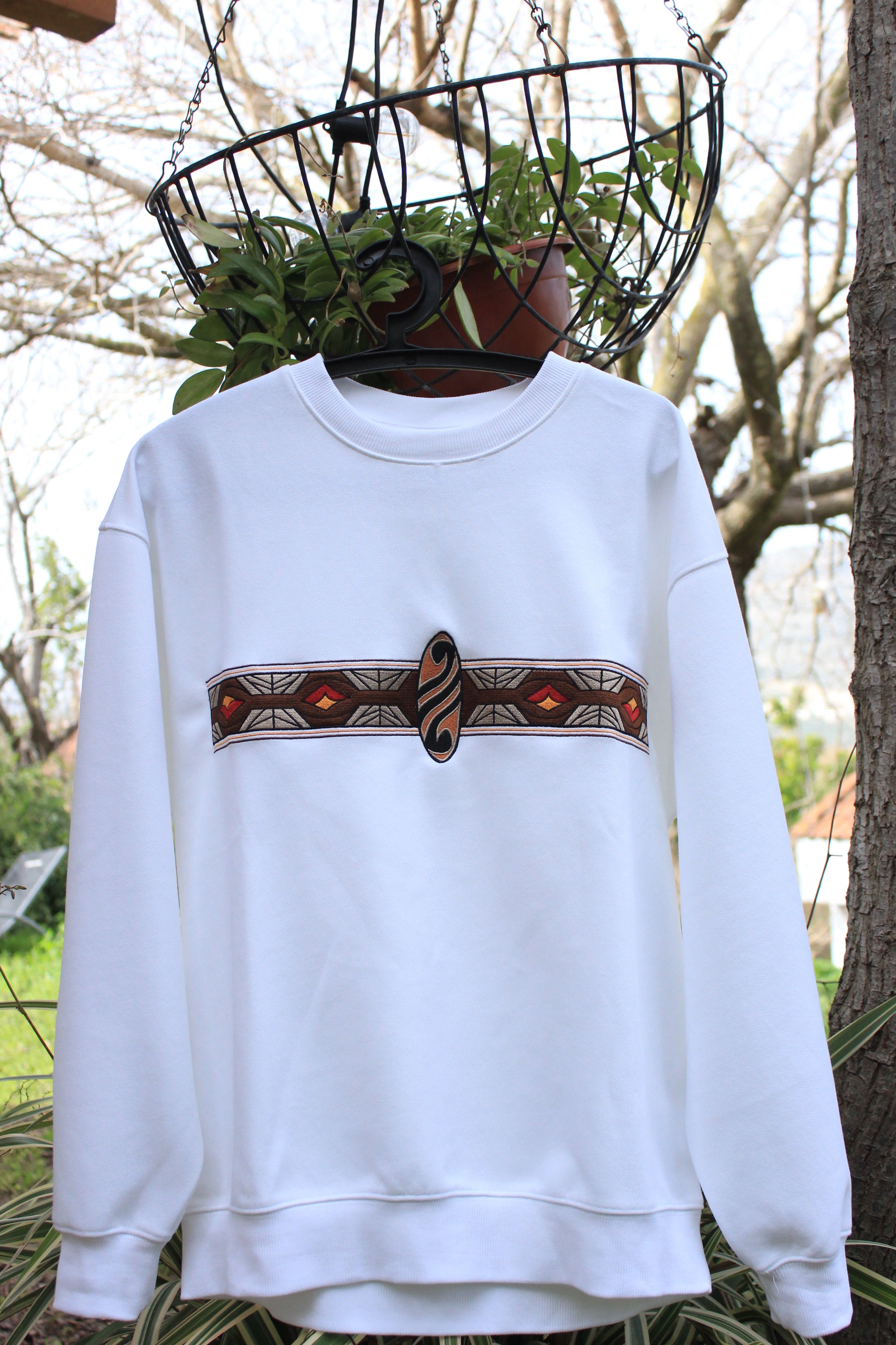 Sweatshirt - White fire